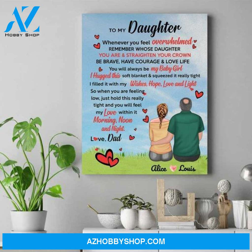 Personalized Dad Daughter Canvas - Best Birthday Gift For Daughter - Dad And Daughter Gifts