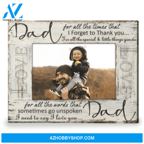 Personalized Dad Gift Sentimental Gift For Father's Day Canvas Print