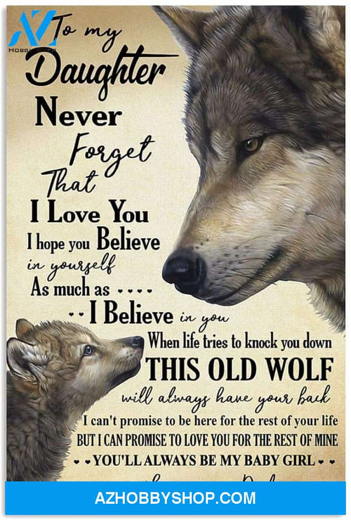 Personalized Dad To Daughter Vertical Poster