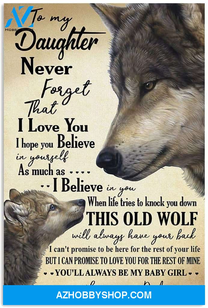 Personalized Dad To Daughter Vertical Poster