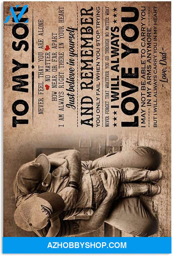 Personalized Dad To Son Vertical Poster