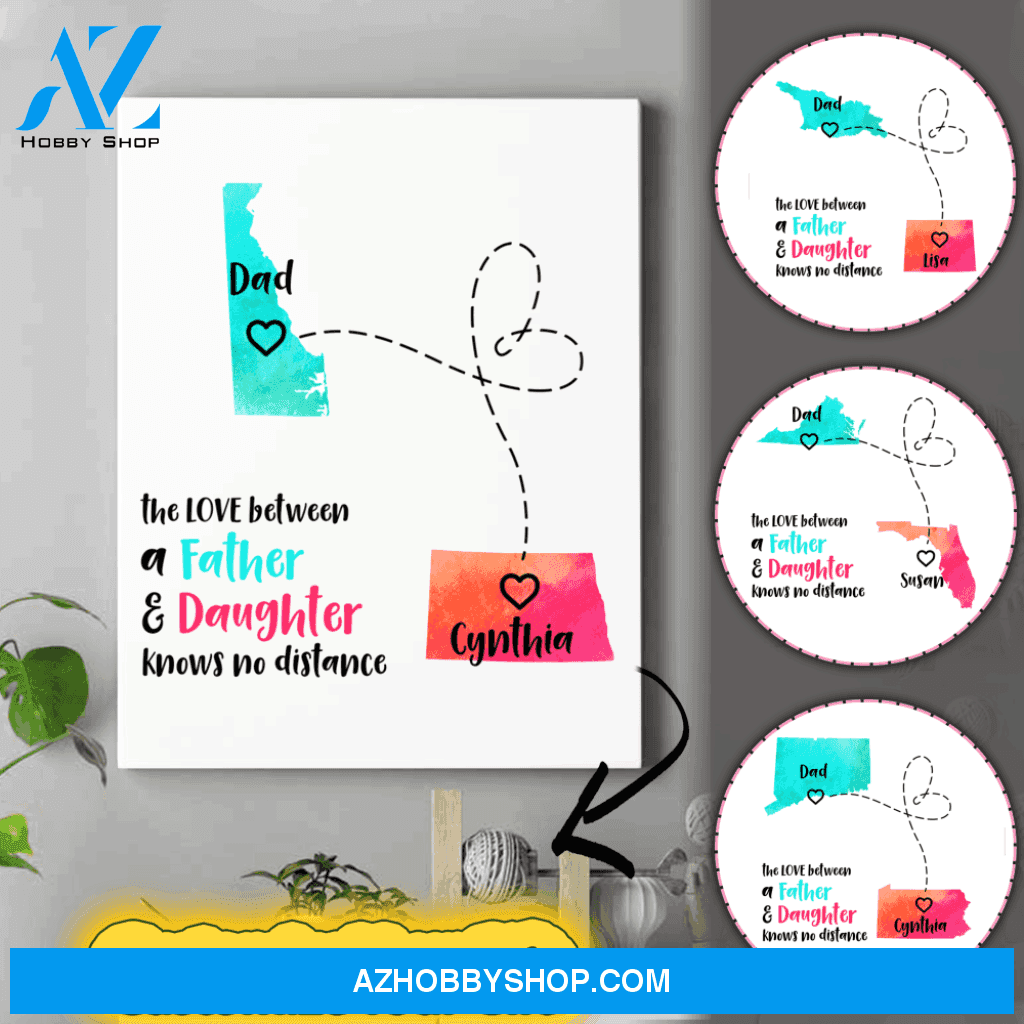 Personalized Daddy Canvas - Birthday Gifts For Father From Daughter - Good Gifts For Dad