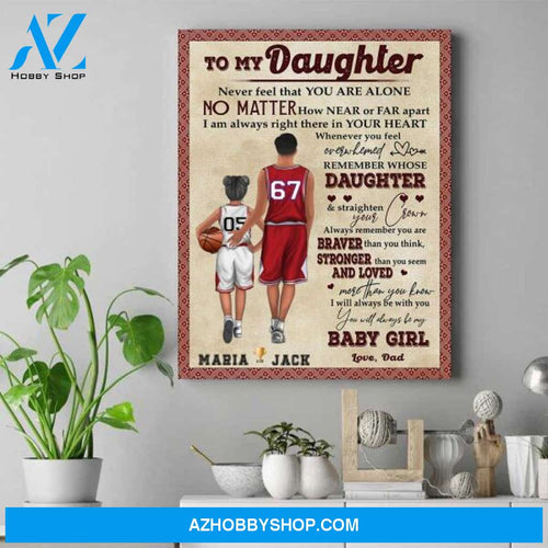 Personalized Daughter Canvas - Birthday Gift For Daughter - Father And Daughter Gifts