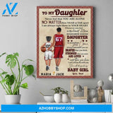 Personalized Daughter Canvas - Birthday Gift For Daughter - Father And Daughter Gifts