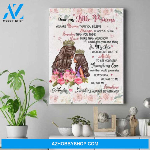 Personalized Daughter Canvas From Mom - Mother Daughter Gift Ideas - Bonus Daughter Gifts