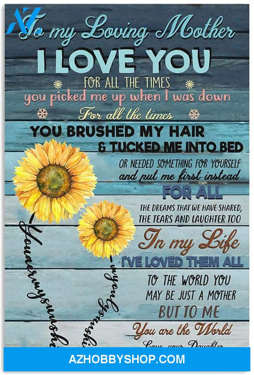 Personalized Daughter To Mom Vertical Poster Birthday Gift For Mom Posters