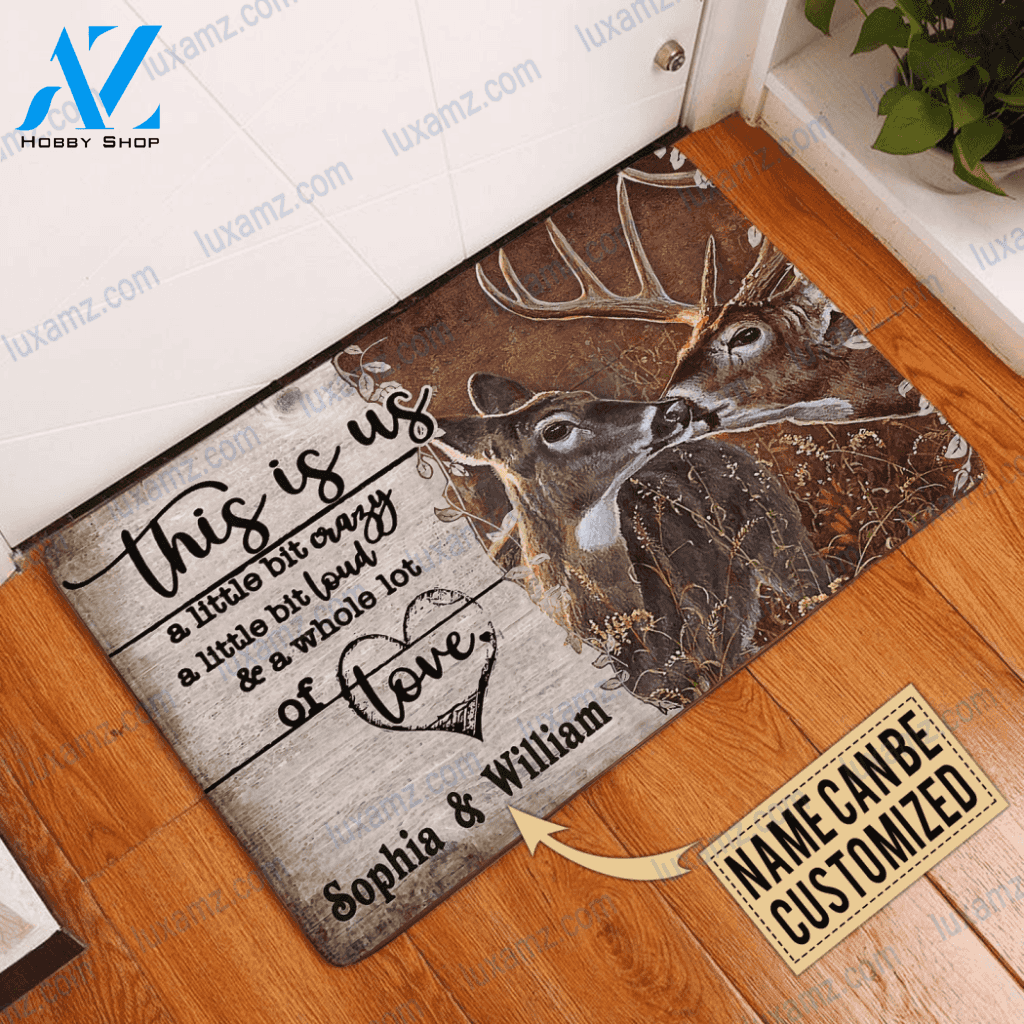Personalized Deer Color A Little Bit Of Doormat