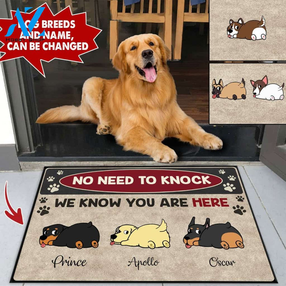 Personalized Dog Breeds and Name Doormat Full Printing hqt-dct10 | Welcome Mat | House Warming Gift