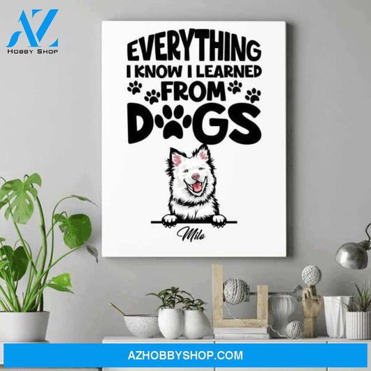 Personalized Dog Canvas Custom - Good Gifts For Dog Lovers - Up To 3 Dogs
