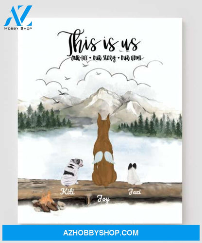 Personalized Dog Canvas, Gifts For Dog Lovers Canvas Wall Art, Wall Decor Visual Art Poster, Canvas Painting Pg2303