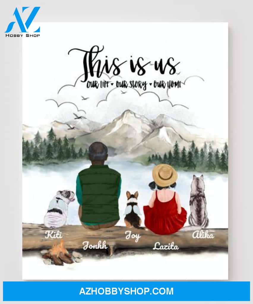 Personalized Dog Canvas, Gifts For Dog Lovers Canvas Wall Art, Wall Decor Visual Art Poster, Canvas Painting Pg2296