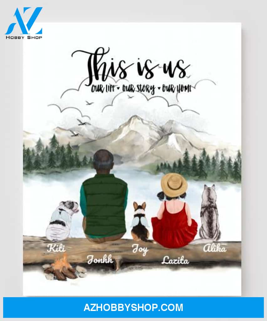 Personalized Dog Canvas, Gifts For Dog Lovers Canvas Wall Art, Wall Decor Visual Art Poster, Canvas Painting Pg2296