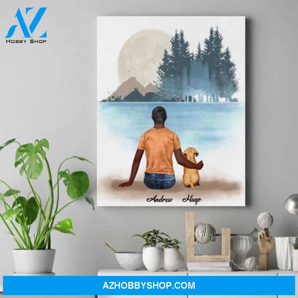 Personalized Dog Dad Canvas - Best Dog Dad Gifts - Gift Ideas For Dog Lovers