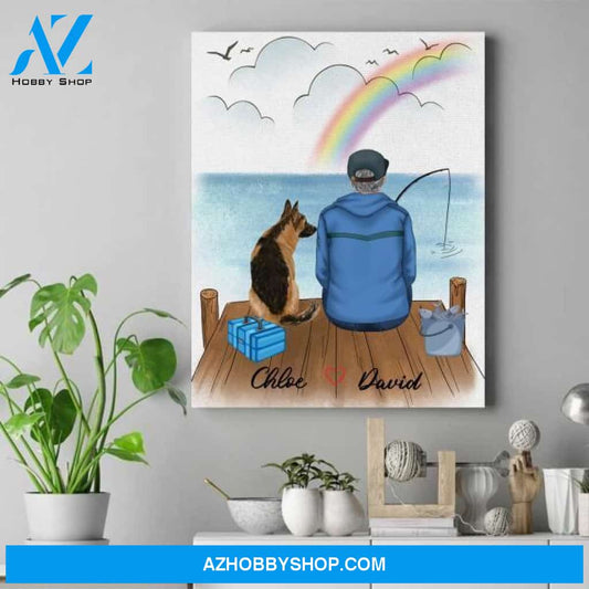Personalized Dog Dad Canvas - Gift Ideas For Dog Lovers - Dog Dad Presents