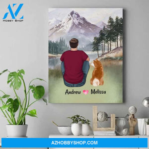 Personalized Dog Dad Canvas - Unique Gifts For Dog Lovers - Up To 4 Dogs