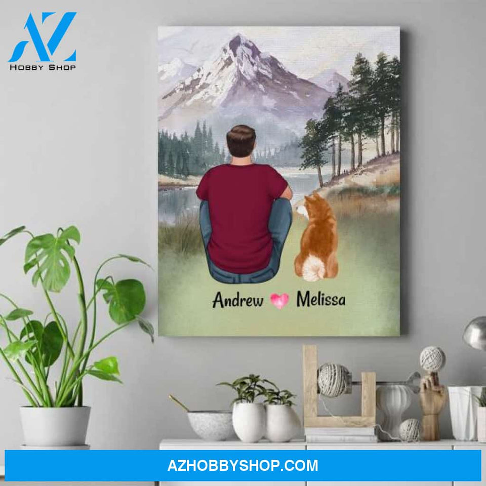 Personalized Dog Dad Canvas - Unique Gifts For Dog Lovers - Up To 4 Dogs