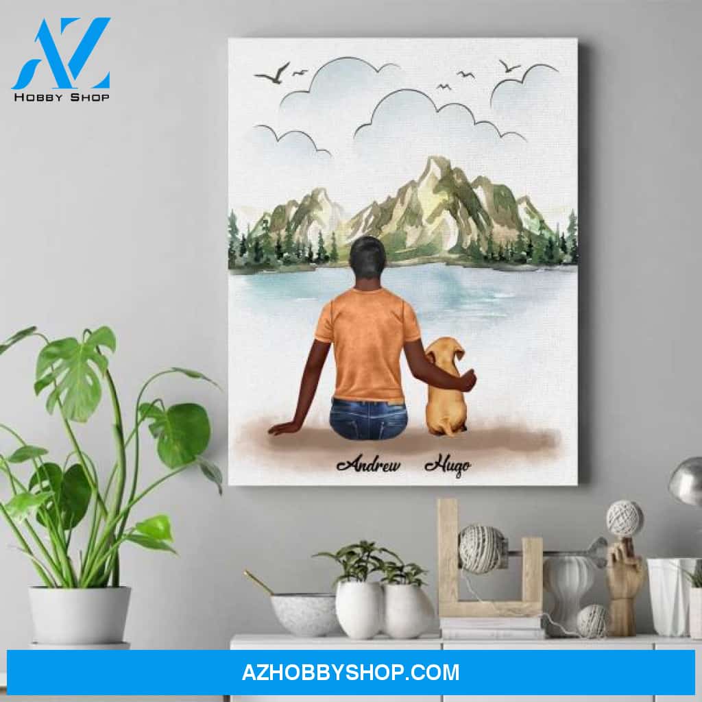 Personalized Dog Dad Wall Art - Custom Gifts For Dog Lovers - Funny Dog Dad Gifts