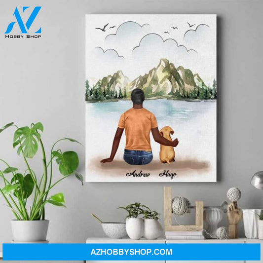 Personalized Dog Dad Wall Art - Custom Gifts For Dog Lovers - Funny Dog Dad Gifts