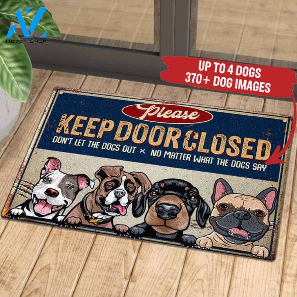 Personalized Dog Keep Door Close Doormat