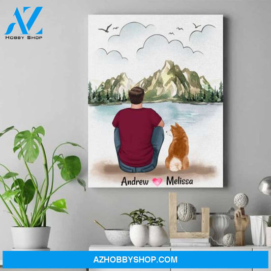 Personalized Dog Lover Canvas - Dog Dad Gifts Target - Up To 4 Dogs