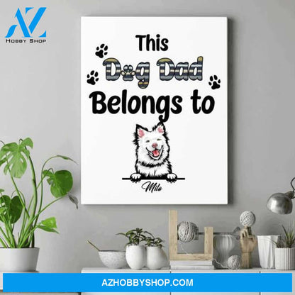 Personalized Dog Lover Canvas - Funny Dog Dad Gifts - Up To 6 Dogs