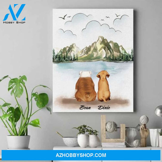 Personalized Dog Lover Canvas - Funny Gifts For Dog Lovers - Up To 5 Dogs