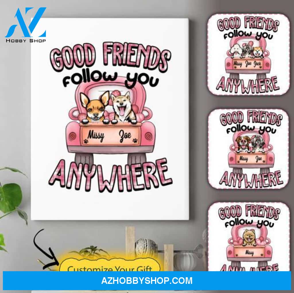 Personalized Dog Lover Canvas - Gifts For Dog Owners - Up To 3 Dogs