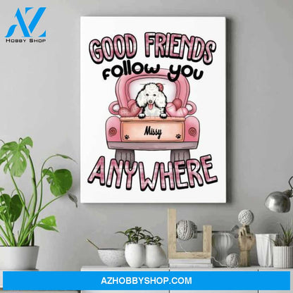 Personalized Dog Lover Canvas - Gifts For Dog Owners - Up To 3 Dogs