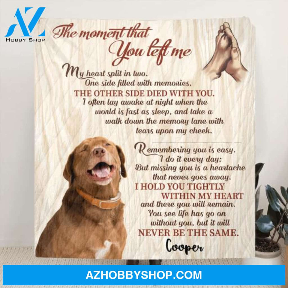 Personalized Dog Memorial Blanket - Gift For Dog Owners - My Heart Split In Two - 9RUHCI