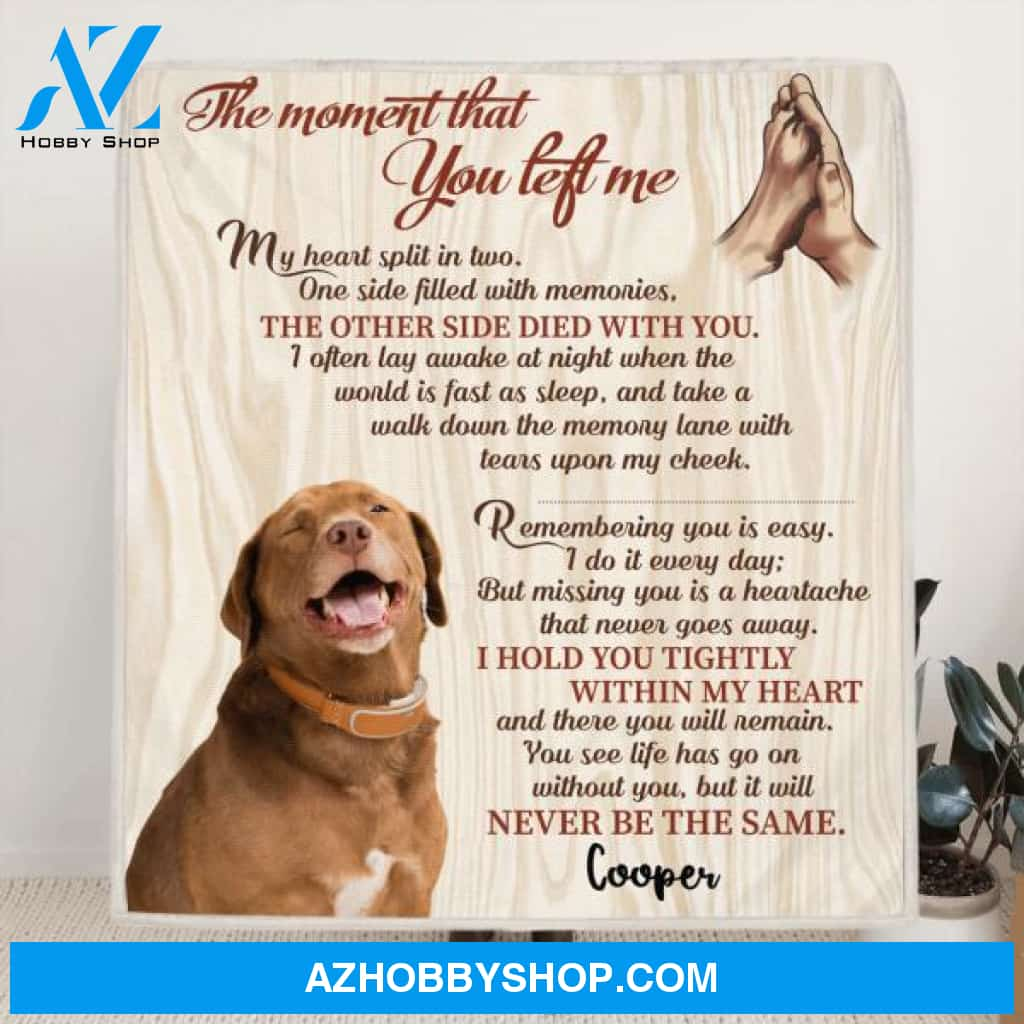 Personalized Dog Memorial Blanket - Gift For Dog Owners - My Heart Split In Two - 9RUHCI