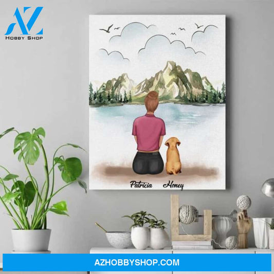 Personalized Dog Mom Canvas - Gifts For New Puppy Moms - Cool Gifts For Dog Lovers