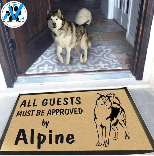 Personalized Dog Name Alaskan Malamute Doormat