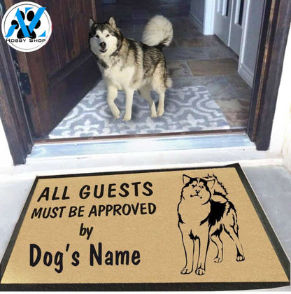 Personalized Dog Name Alaskan Malamute Doormat