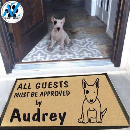 Personalized Dog Name Bull Terrier Doormat