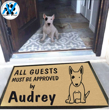 Personalized Dog Name Bull Terrier Doormat