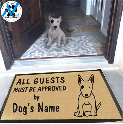Personalized Dog Name Bull Terrier Doormat