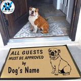 Personalized Dog Name Bulldog Doormat