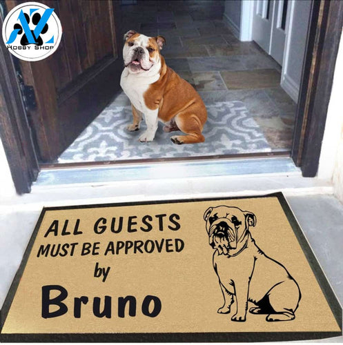 Personalized Dog Name Bulldog Doormat