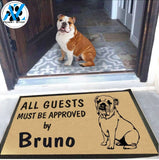 Personalized Dog Name Bulldog Doormat