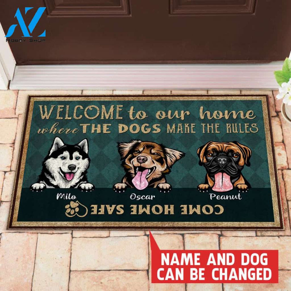 Personalized Dogs Doormat Full Printing HP-DDD01 | Welcome Mat | House Warming Gift