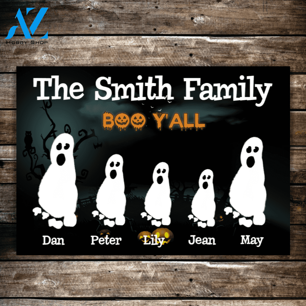 Personalized Doormat, Boo Y'all Family Halloween Gifts