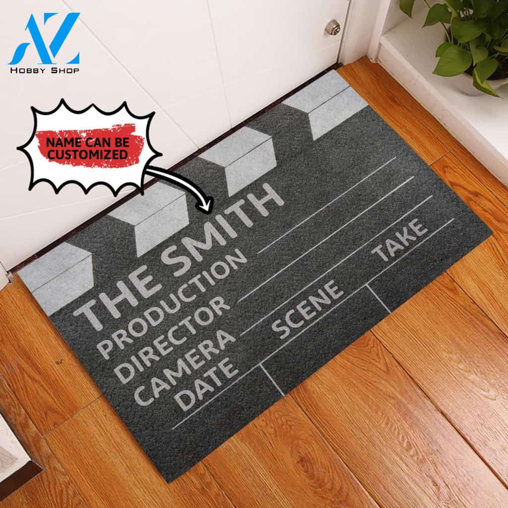 Personalized Doormat Clapper Board | WELCOME MAT | HOUSE WARMING GIFT