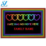 Personalized Doormat Custom Family Name - Hate Has No Home Here Lgbt Support Doormat Custom Family Welcome Mat House Warming Gift Home Decor Funny Doormat Gift Idea