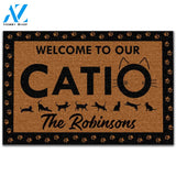 Personalized Doormat Custom Name Family - Welcome To Our Catio Patio Cat Doormat Welcome Mat House Warming Housewarming Gift Welcome Door Mat