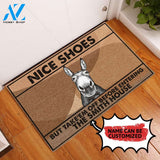 Personalized Doormat Donkey Nice Shoes | WELCOME MAT | HOUSE WARMING GIFT