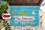 Personalized Doormat Meet Me At The Pool | WELCOME MAT | HOUSE WARMING GIFT