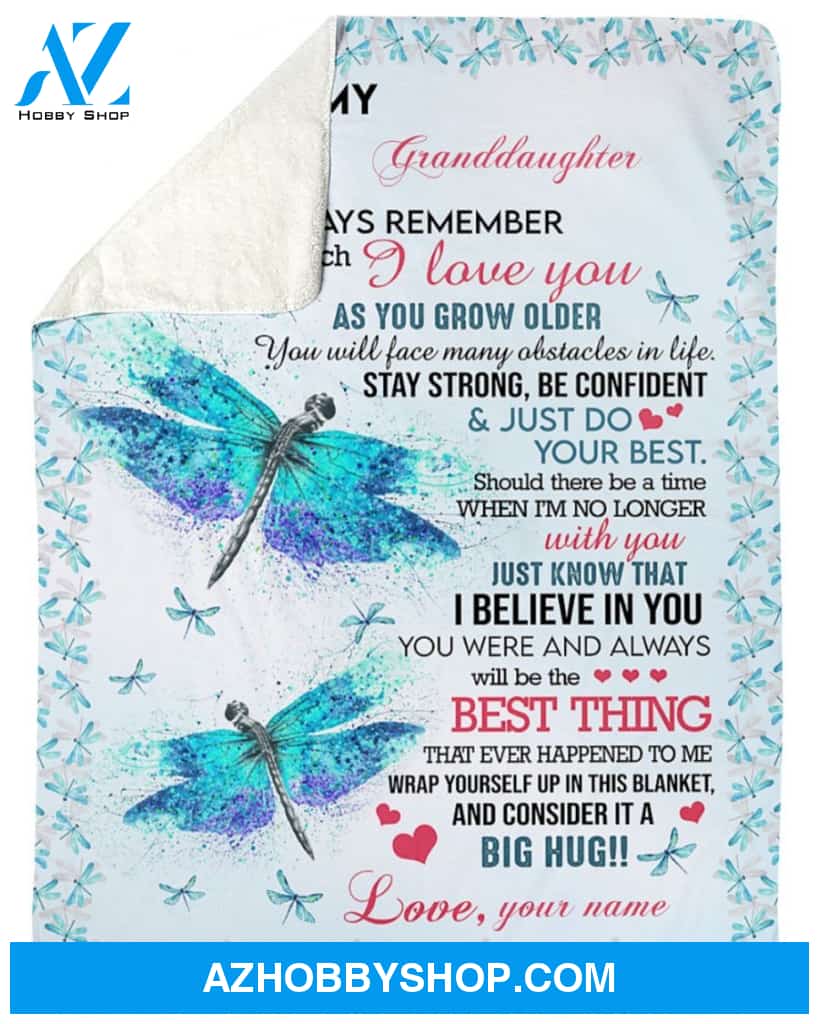 Personalized Dragonfly, Special Gift For Granddaughter Blanket Unique Gifts