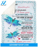 Personalized Dragonfly, Special Gift For Granddaughter Blanket Unique Gifts