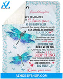 Personalized Dragonfly, Special Gift For Granddaughter Blanket Unique Gifts