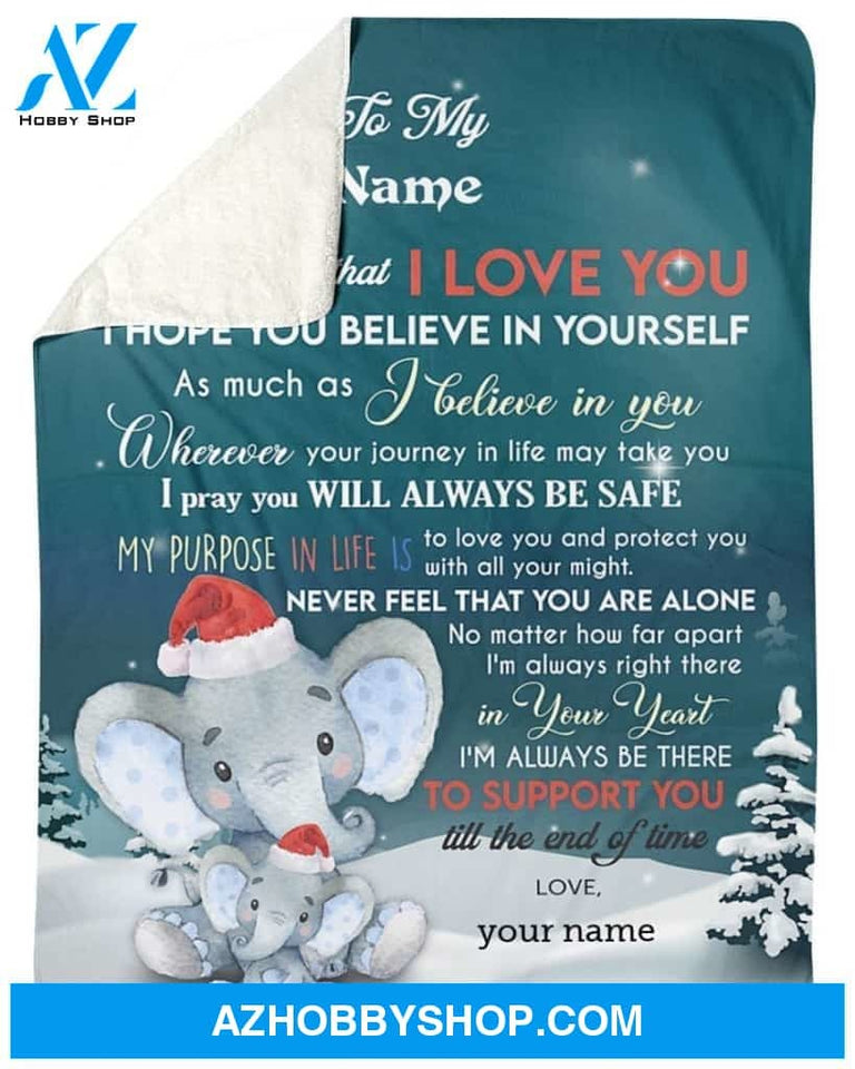 Personalized Elephant, Special Gift For Your Granddaughter Blanket Unique Gifts